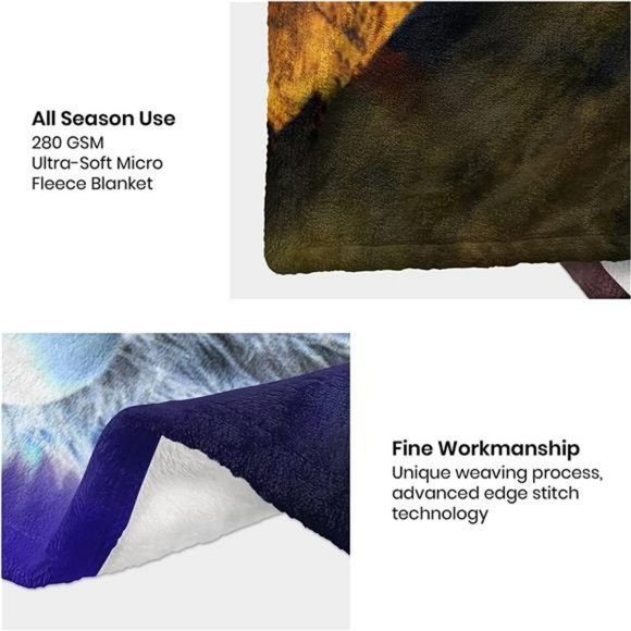 Flannel Blanket with Short Plush Pillowcase, Lightweight Throw Blanket, 40x50‘’ - Picture 4 of 7